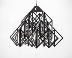 black industrial pendant light
