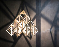 contemporary wooden ceiling lamp